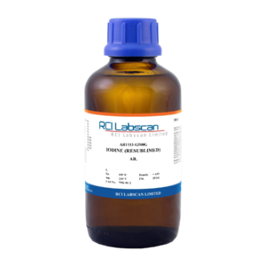 Iodine Resublimed AR G500G, CAS No. 7553-56-2, Brand: RCI Labscan