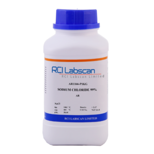 Sodium Chloride 99% AR P1KG, CAS No. 7647-14-5, Brand: RCI Labscan