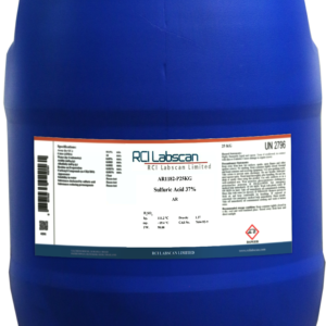 Sulfuric Acid 37% AR P25KG, CAS No. 7664-93-9, Brand: RCI Labscan