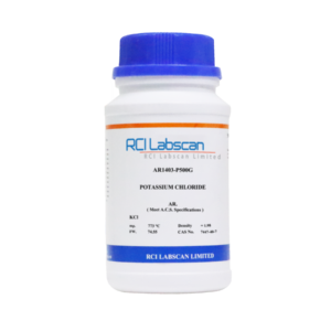 Potassium Chloride AR P500G 500G, CAS No. 7447-40-7, Brand: RCI Labscan