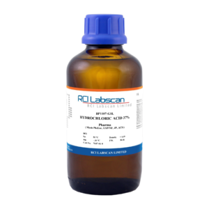 Hydrochloric Acid 37% Pharma G1L 1L, CAS No. 7647-01-0, Brand: RCI Labscan