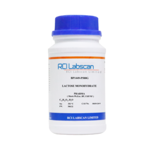 Lactose Monohydrate Pharma P500G 500G, CAS No. 10039-26-6, Brand: RCI Labscan