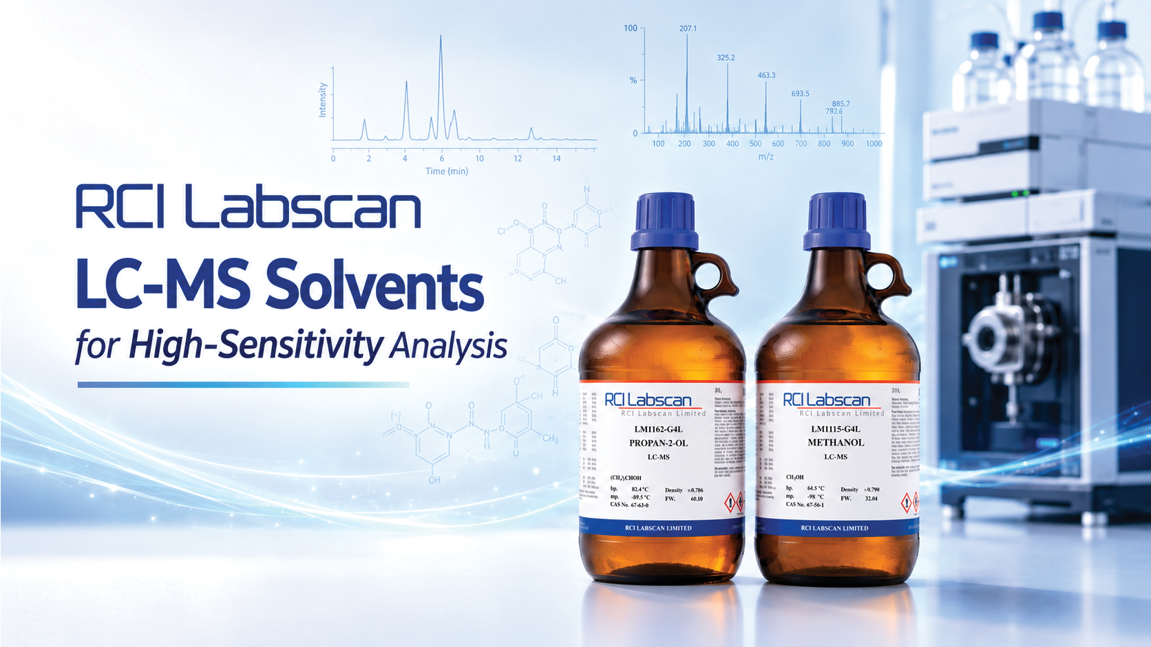 RCI Labscan LC-MS Solvents for High-Sensitivity Analysis