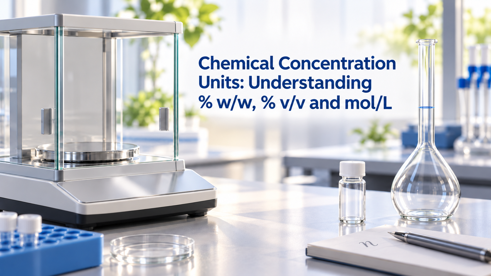Chemical Concentration Units: Understanding % w/w, % v/v and mol/L